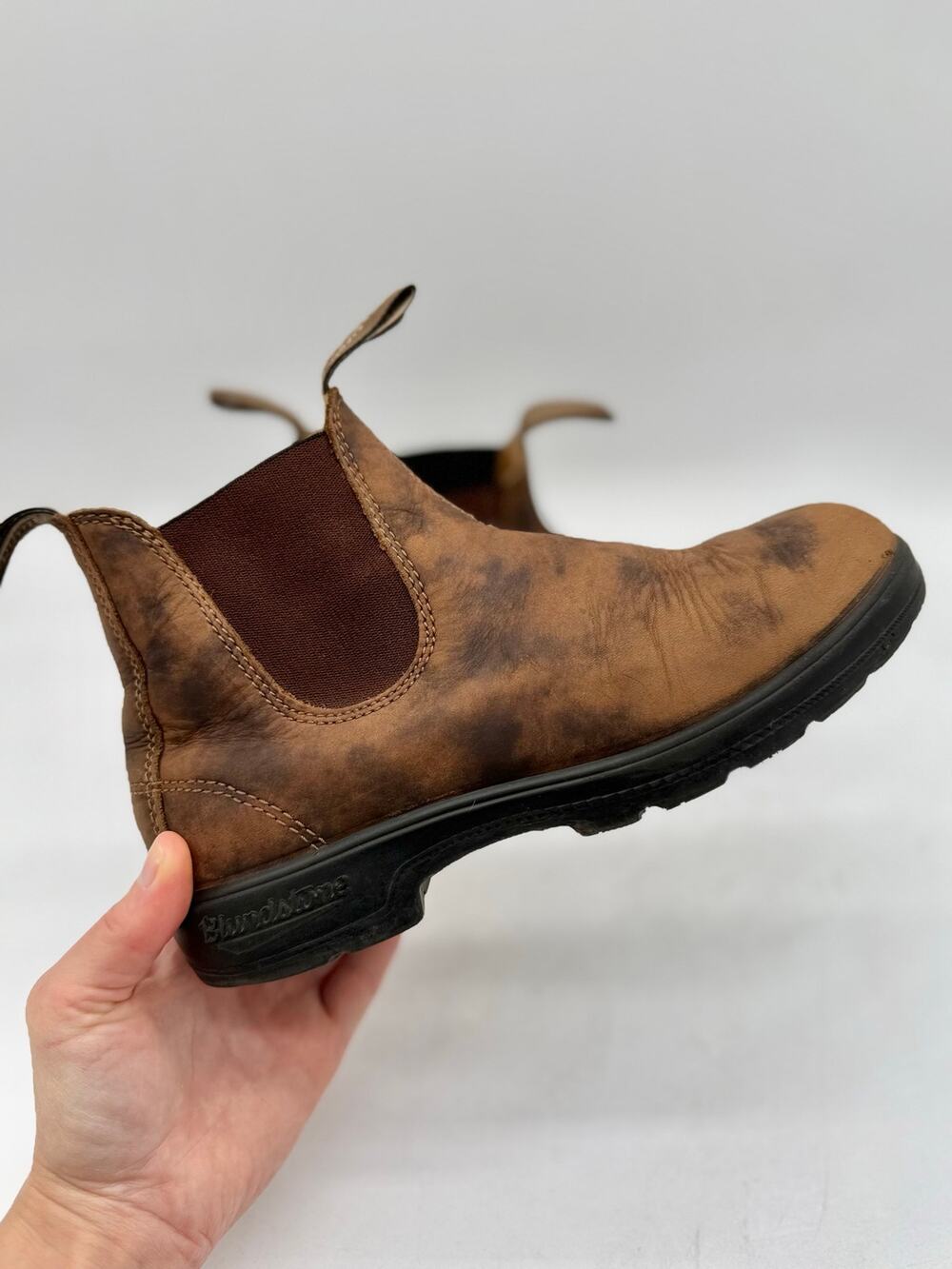 Blundstone Rustic Brown 585 Leather Pull-On Chelsea Boots Women's Size 7